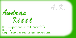 andras kittl business card